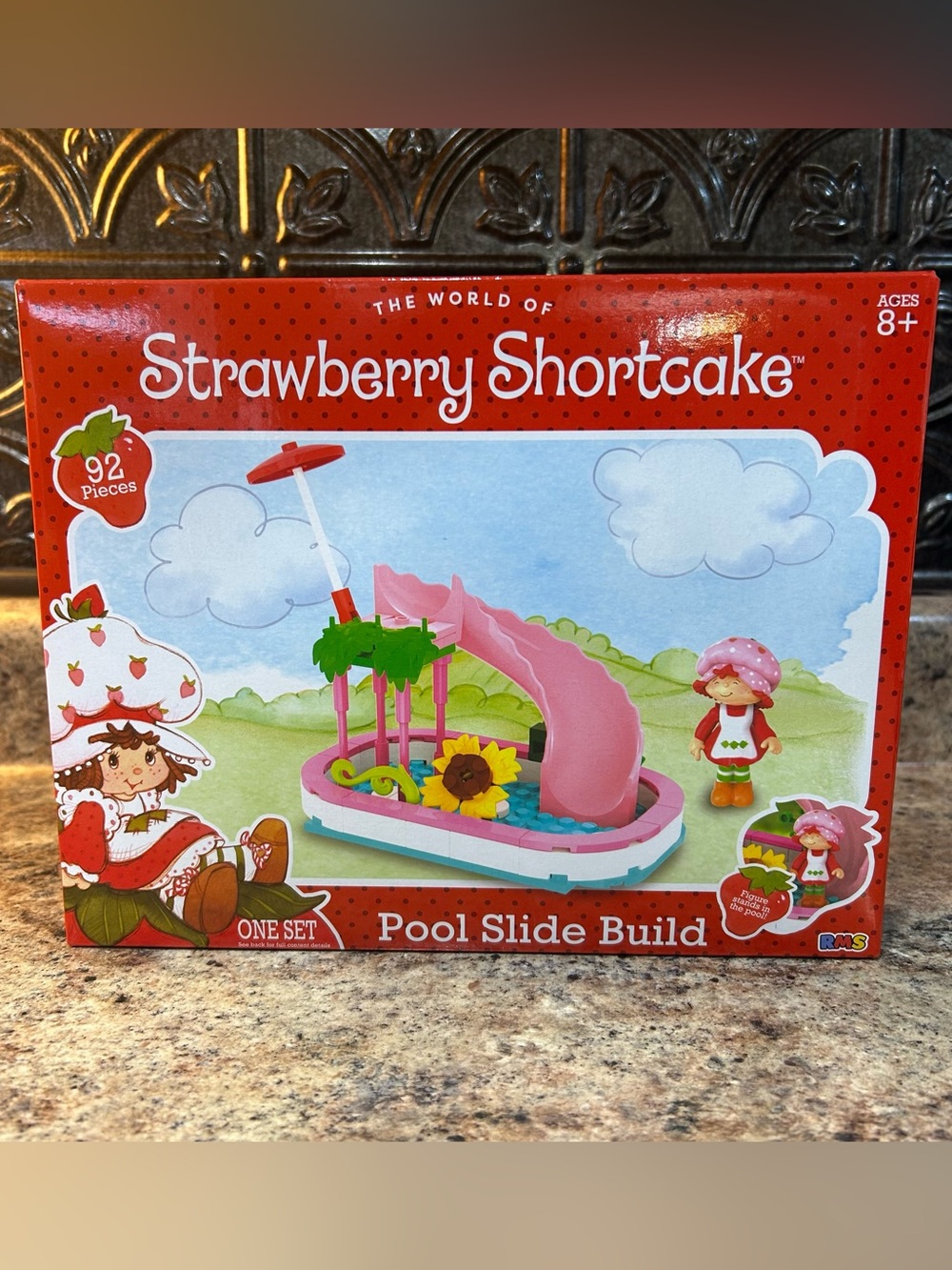 Strawberry Shortcake Pool Slide Build Building Set 92 Pc RMS WildBrain NIB NEW